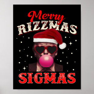 Merry Rizz Mas Sigmas Gen Alpha Trump Santa Kristu Poster