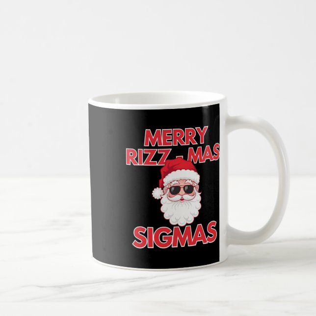 Merry Rizz Mas Sigmas jul Rizzmas Funny Sant Kaffemugg (Höger)