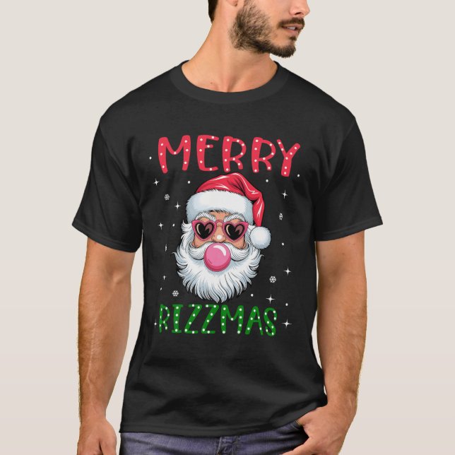 Merry Rizzmas Charisma jul Rizz Jultomten T Shirt (Framsida)