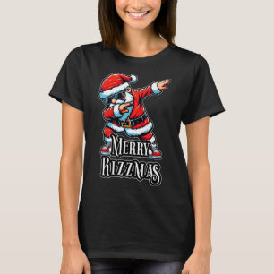 Merry Rizzmas Dabbing Santa Funny jul T Shirt