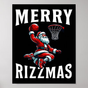 Merry Rizzmas Funny jul Jultomten Bysketll Poster