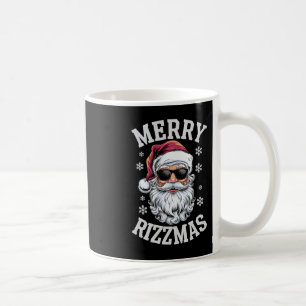 Merry Rizzmas Funny jul Jultomten Lycklig Ch Kaffemugg