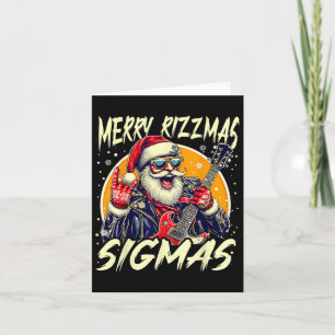 Merry Rizzmas jul Rizz Coola Santa Sungles Xm Kort