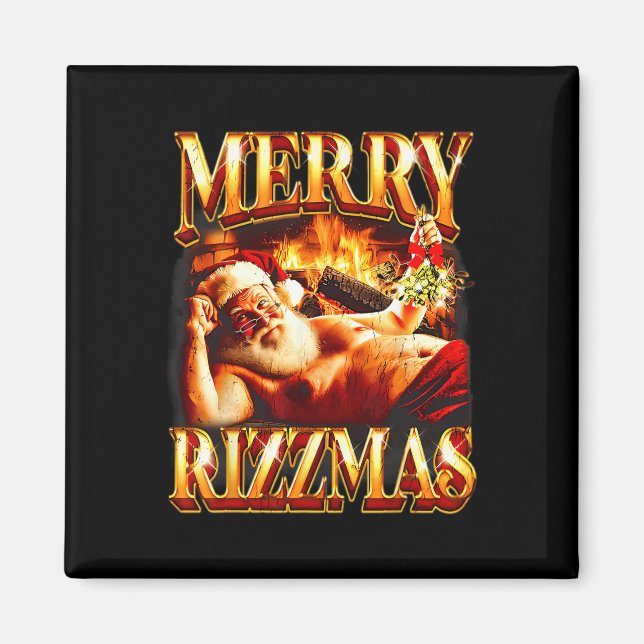 Merry Rizzmas Kids Tonåringar School Funny Jul Sa Magnet (Framsidan)