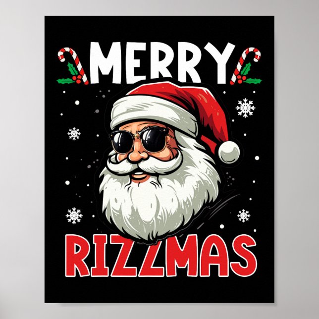 Merry Rizzmas Kids Tonåringar School Funny Jul Sa Poster (Framsidan)