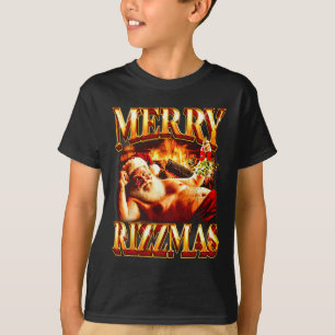 Merry Rizzmas Kids Tonåringar School Funny Jul Sa T Shirt