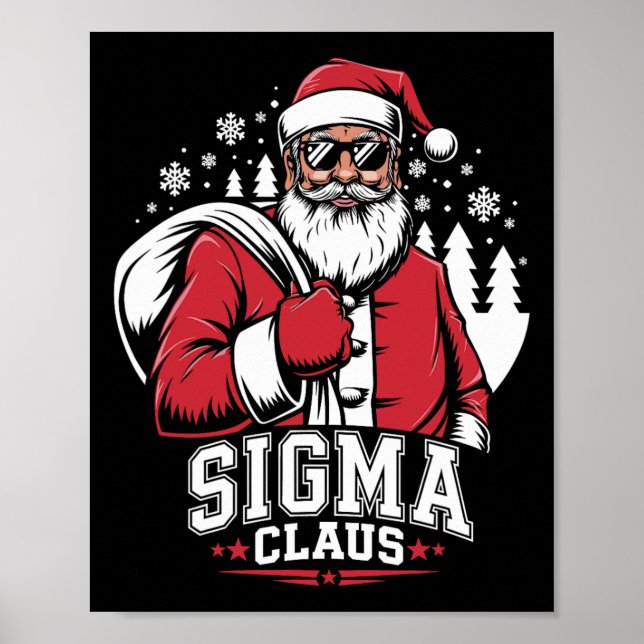 Merry Rizzmas Sigma Claus Funny Jultomten 1 Poster (Framsidan)