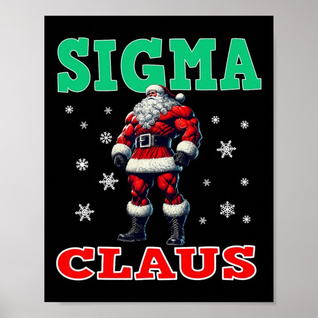 Merry Rizzmas Sigmas Claus Kids Funny Merry Kristu Poster (Framsidan)