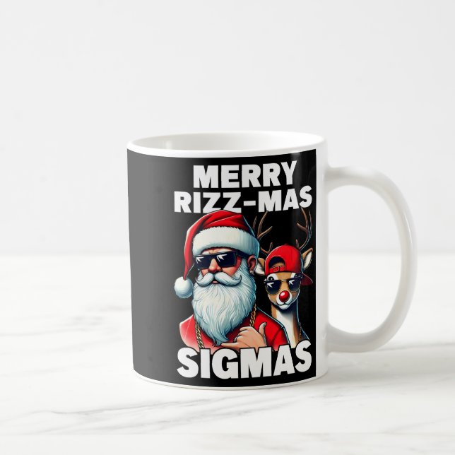 Merry Rizzmas Sigmas Gen Alpha Funny Christmas San Kaffemugg (Höger)