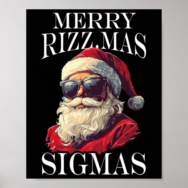 Merry Rizzmas Sigmas - Julafton Jul Jultomten Poster (Framsidan)