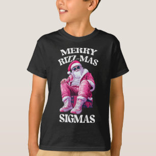 Merry Rizzmas Sigmas Santa Rizzler Youth Kids Tonå T Shirt