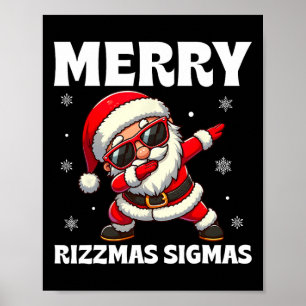Merry Rizzmas Sigmas Skibidi Rizzmas jul Riz Poster