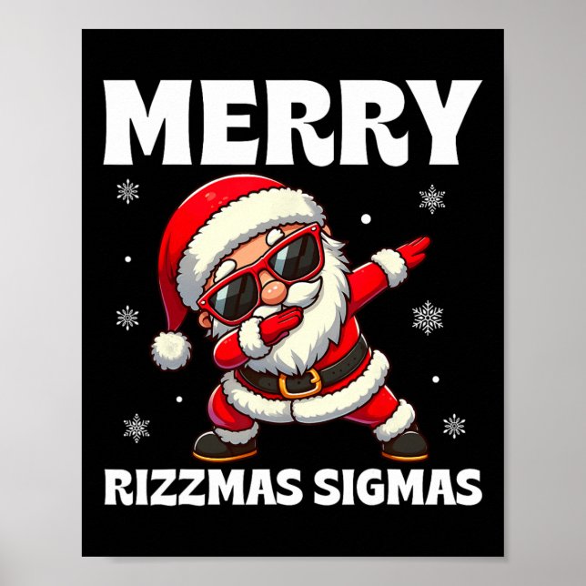 Merry Rizzmas Sigmas Skibidi Rizzmas jul Riz Poster (Framsidan)