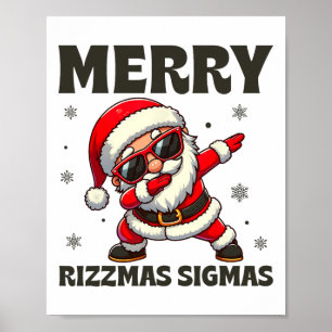 Merry Rizzmas Sigmas Skibidi Rizzmas jul Riz Poster