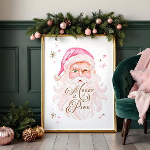 Merry & Rosa Classic jultomten Retro Rosa Santa Poster