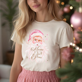 Merry & Rosa Classic jultomten Retro Rosa Santa T Shirt