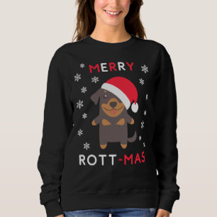 Merry Rott Mas jul Rottweiler Julafton Hund T Shirt