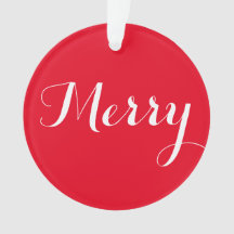 "Merry" Rund jul-prydnad