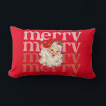 Merry Santa christmas Lumbarkudde<br><div class="desc">Merry Santa christmas Lumbar Pillow.</div>