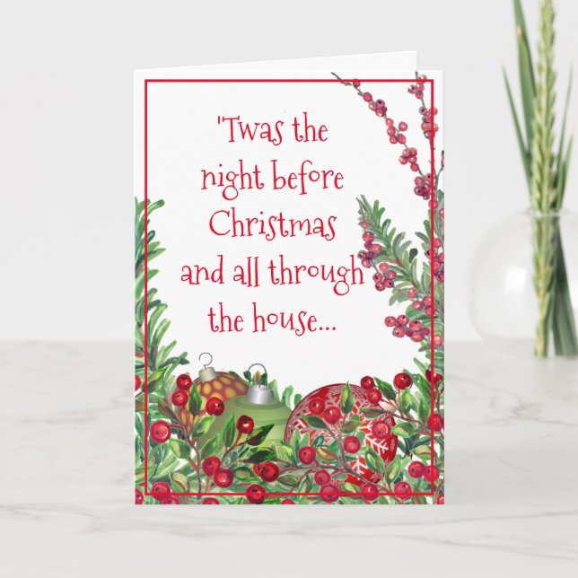 Merry Santa & Family Pets jul Cute Hund Cat Helgkort (Framsida)