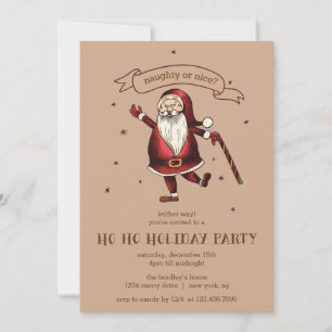 Merry Santa HO HO Julfest Inbjudningar