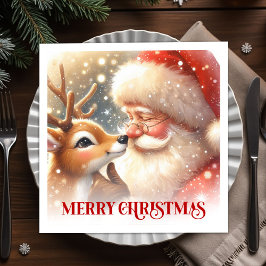 Merry Santa Rudolph Festive Christmas Napkins  Pappersservett