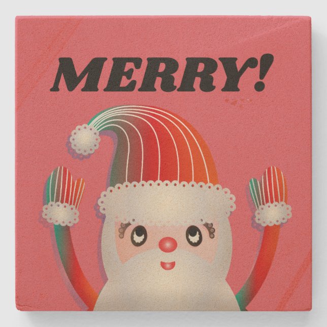 MERRY! SANTA SANDSTONE UNDERLÄGG (Framsidan)