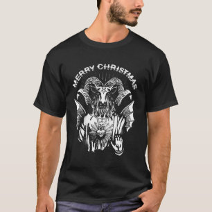 Merry Satanic Santa Baphomet Anti God Atheist för T Shirt