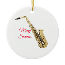 Merry Saxmas Ornament