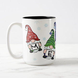 Merry Scattered Gnomes Två-Tonad Mugg