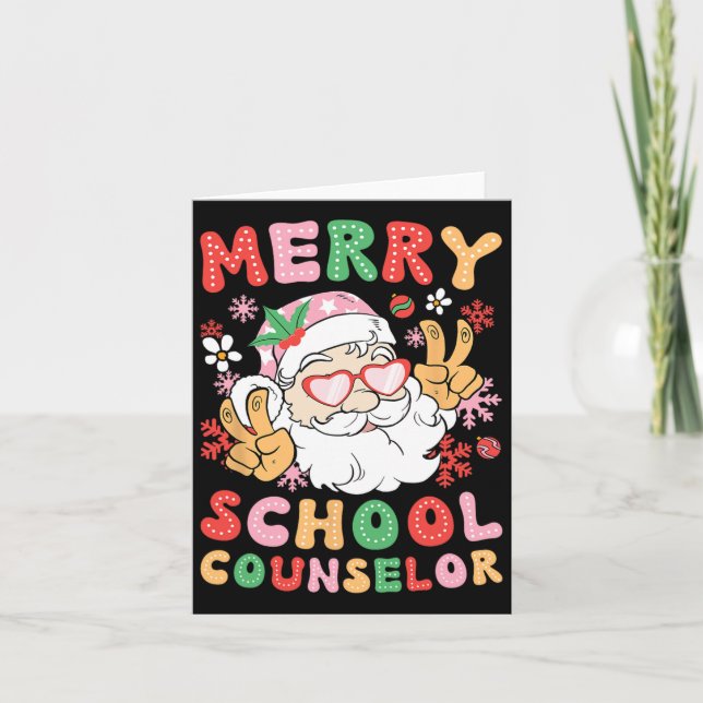 Merry School Counselor jul School Counseling Kort (Framsida)