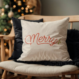 Merry Script Typography Minimalist jul Kudde
