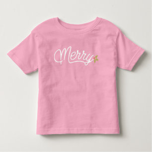Merry Script Typography Minimalist jul T Shirt