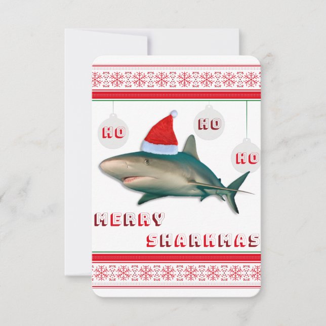 Merry Sharkmas-julkort Kort (Framsida)