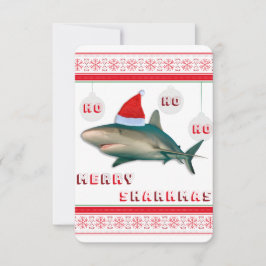 Merry Sharkmas-julkort Kort