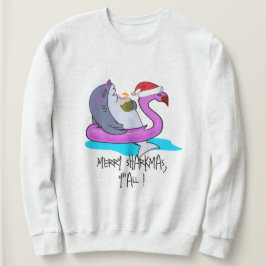 Merry Sharkmas Y'all Shark Gifts Funny Sweatshirt T Shirt