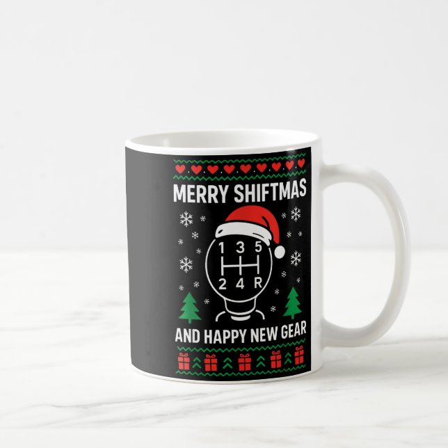 Merry Shiftmas And Happy New Manual Driver Christm Kaffemugg (Höger)