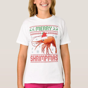 Merry Shrimpmas Funny Ugly jul Sweater Gift T Shirt