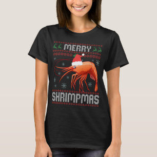 Merry Shrimpmas Funny Ugly jul Sweater Gift T Shirt