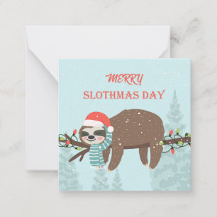 Merry Slothmas Anteckningskort