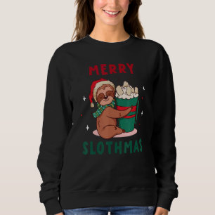 Merry Slothmas Cute Cuddling Sloth Marshmallow Het T Shirt