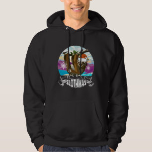 Merry Slothmas Funny jul Pajama for Sloth Hoodie