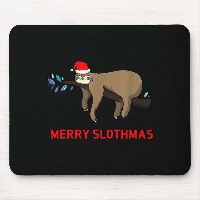 Merry Slothmas Funny Sloth Christmas  Musmatta (Framsidan)