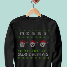 Merry Slothmas Funny Ugly jul Sweatshirt
