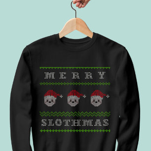 Merry Slothmas Funny Ugly jul Sweatshirt