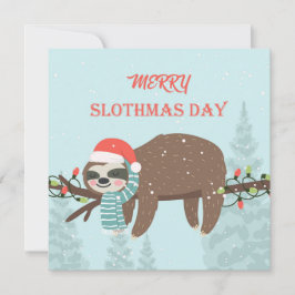 Merry Slothmas Julkort