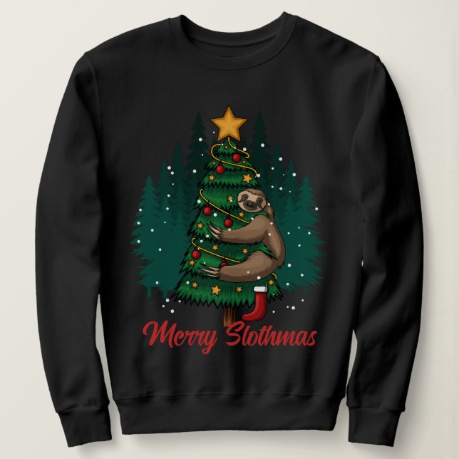 Merry Slothmas - Julslott T Shirt (Design framsida)