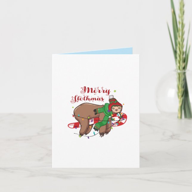 Merry Slothmas Kort (Framsida)
