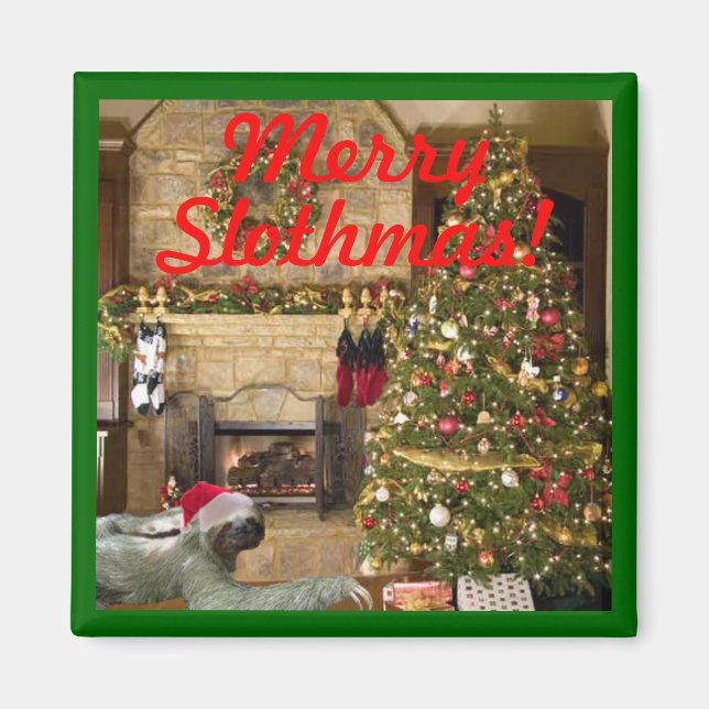 Merry Slothmas Magnet (Framsidan)