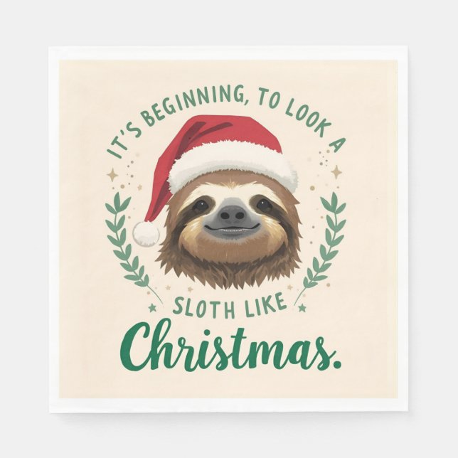 Merry Slothmas, Napkins Pappersservett (Framsidan)